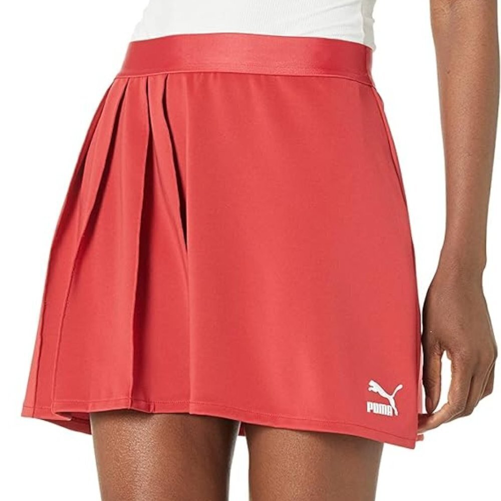 PUMA NWOT Women's Classics Asymmetric Red Golf Tennis Skirt Size Med
